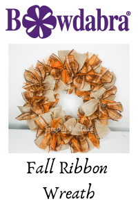 Video how to make a fall Ribbon wreath with Bowdabra