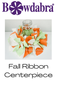 fall burlap ribbon centerpiece
