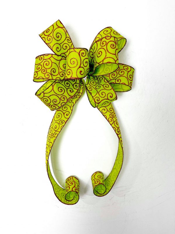 A Traditional simple Christmas green bow 