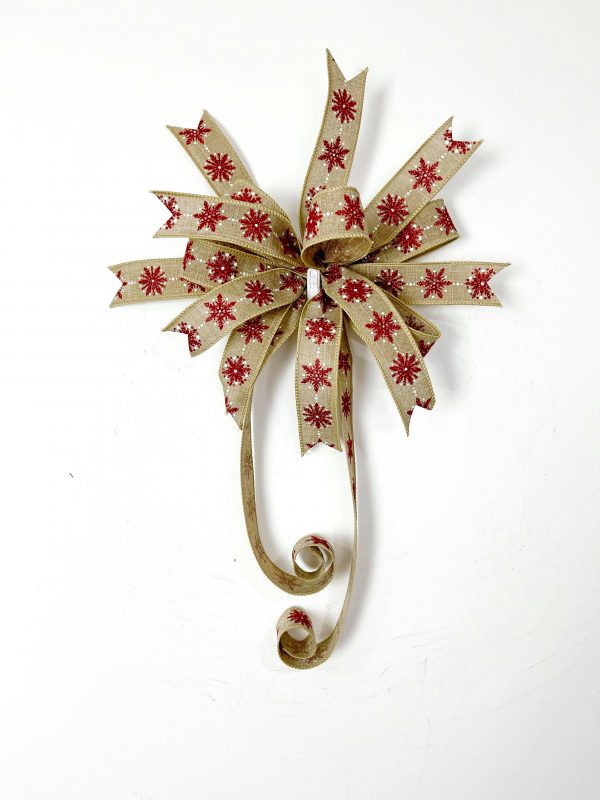 Funky snowflake printed bow for gift box