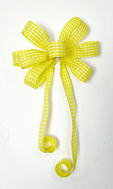 Yellow gingham ribbon