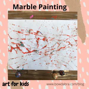kid's Art with Marbles and Paint