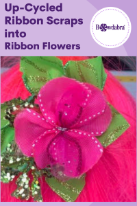 How to turn ribbon scraps into a beautiful flower ponytail holder