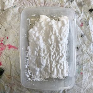 Add Layer of Shaving Cream to Container