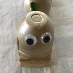 Egg Carton Worm with Googly Eyes