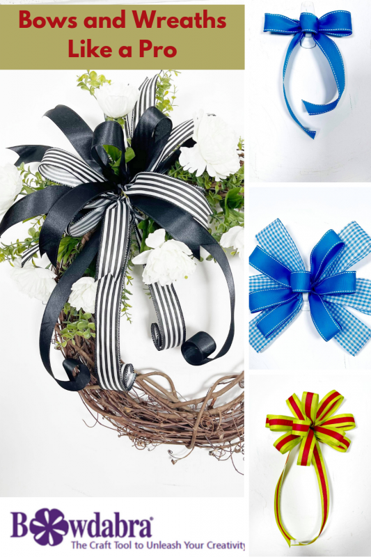 DIY gift bows and wreath