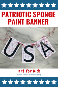 Patriotic Sponge Paint Banner
