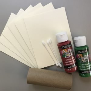 Supplies for Holiday Wreath Card
