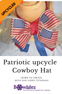 Video How to – Super easy patriotic upcycle of a thrift store cowboy hat