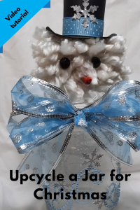 How to upcycle a throwaway into a super cute snowman jar with Bowdabra