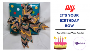 How to make a quick and easy birthday bow video DIY