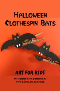 Halloween Clothespin Bat