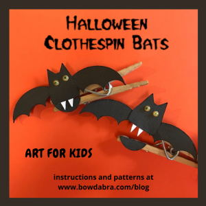 Halloween Clothespin Bats (Instagram)