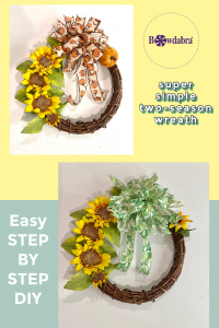 How to make a super simple two-season wreath, summer, and fall