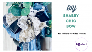 How to make an easy farm house shabby chic rag bow with Bowdabra