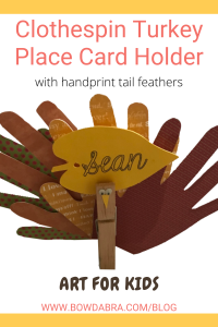 Clothespin Turkey Place Card Holder