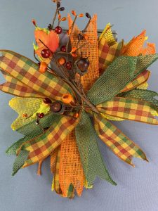 fall spiky wreath bow