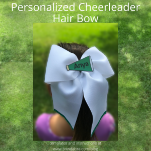 Personalized Cheerleader Hair Bow (Instagram)
