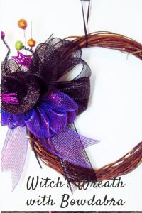 Halloween witch's wreath