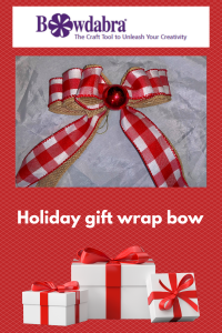 holiday gift wrap bow