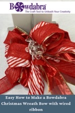 wired ribbon wreath bow