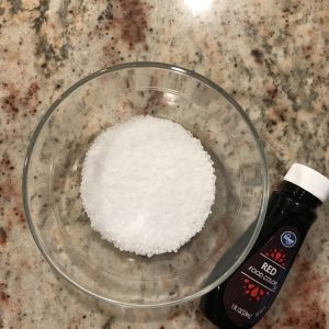 Course Salt and Food Coloring