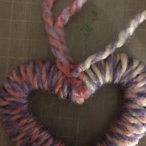 Valentine yarn heart