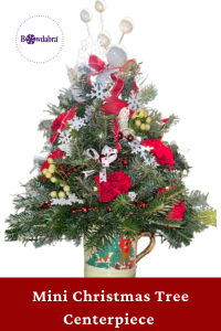 Mini Christmas tree centerpiece
