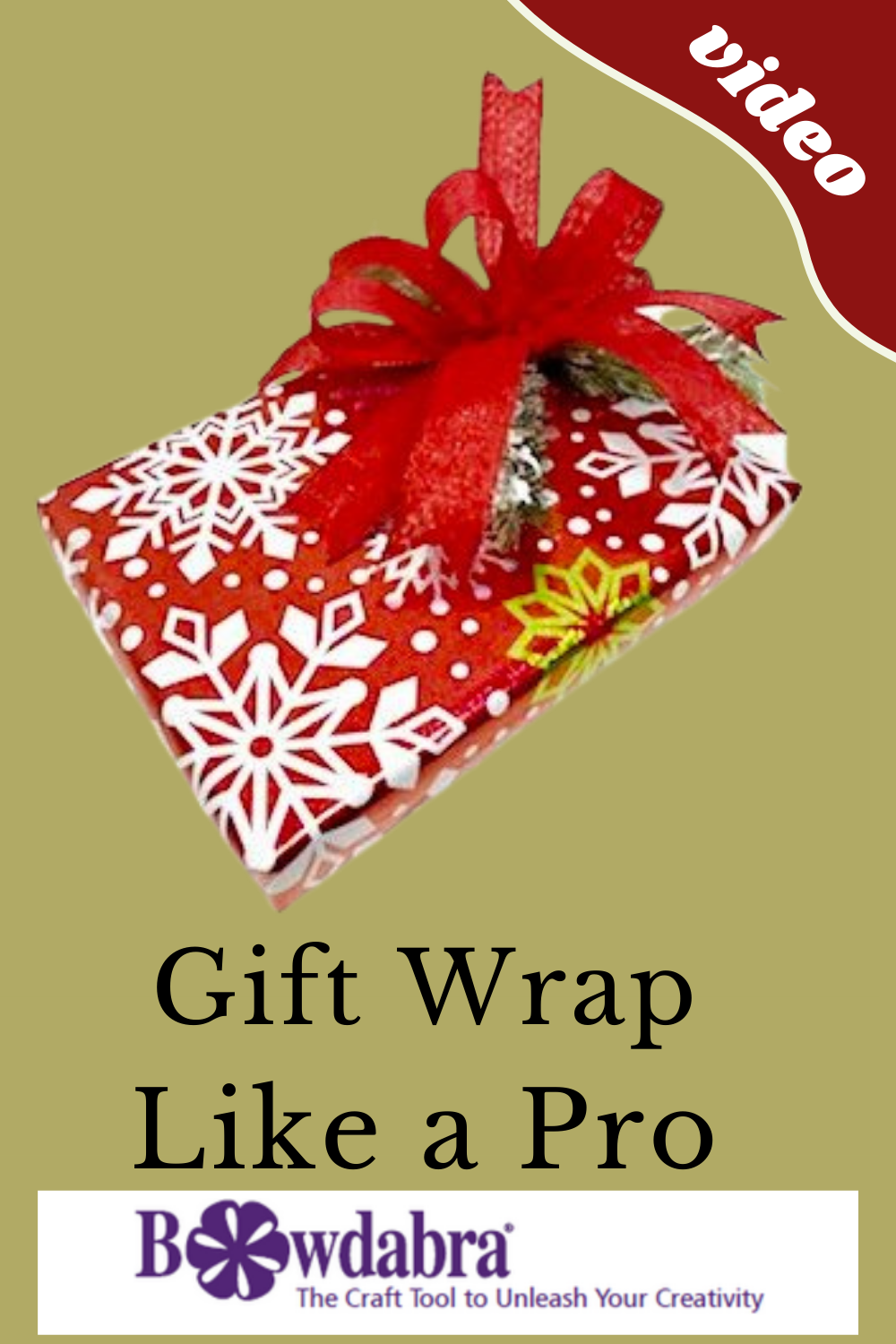 DIY christmas gift wrap bow