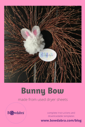 Dryer Sheet Bunny Bow
