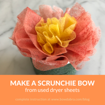 Dryer Sheets Scrunchie Bow (Instagram)