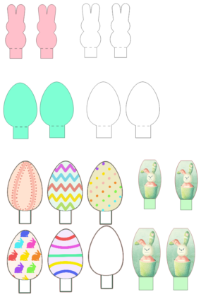 Easter Snow Globe Templates Small