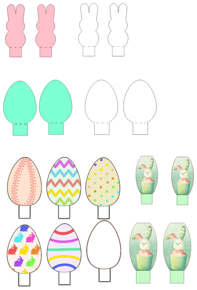Easter Shaker Templates Small