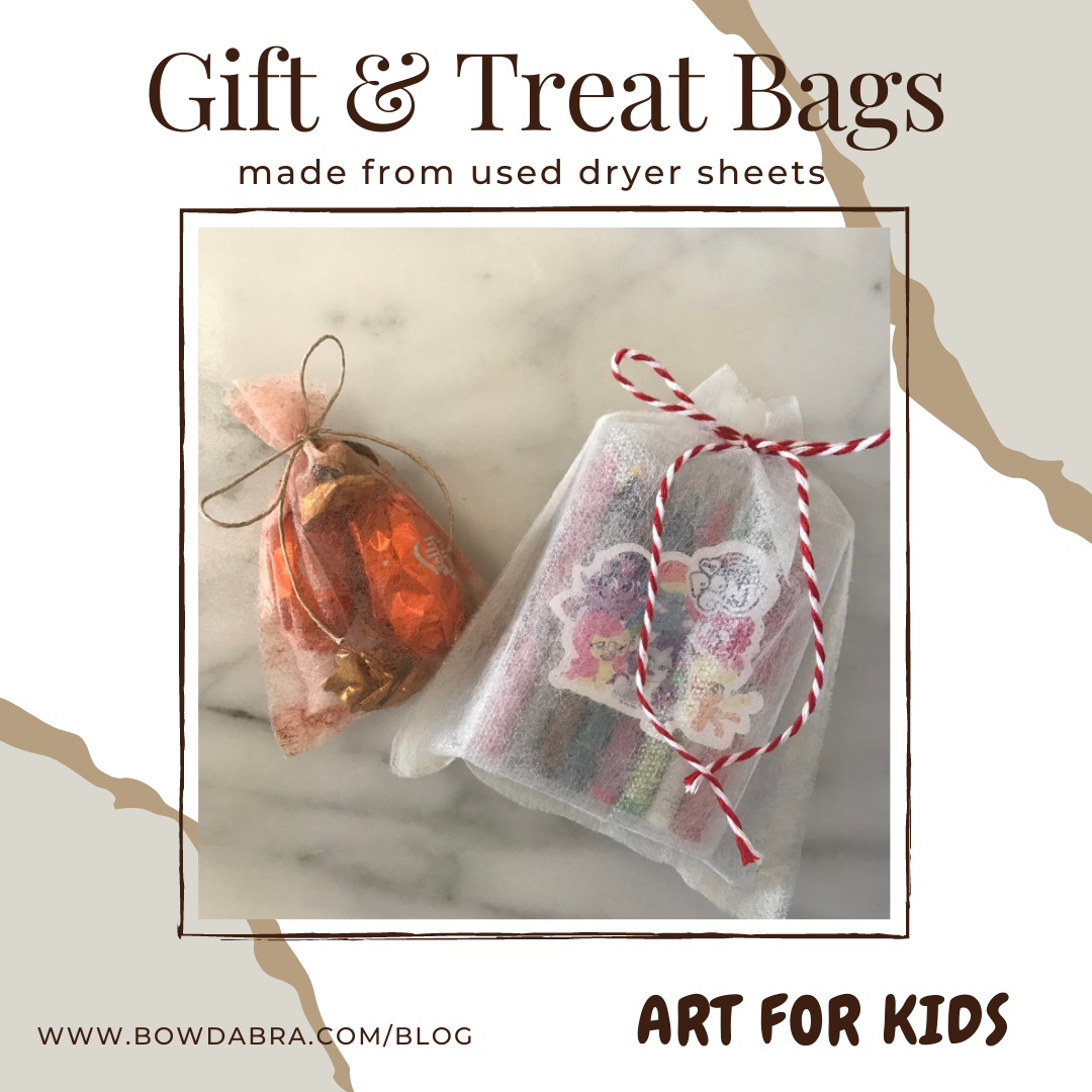 Gift and Treat Bags from Used Dryer Sheets (Instagram)