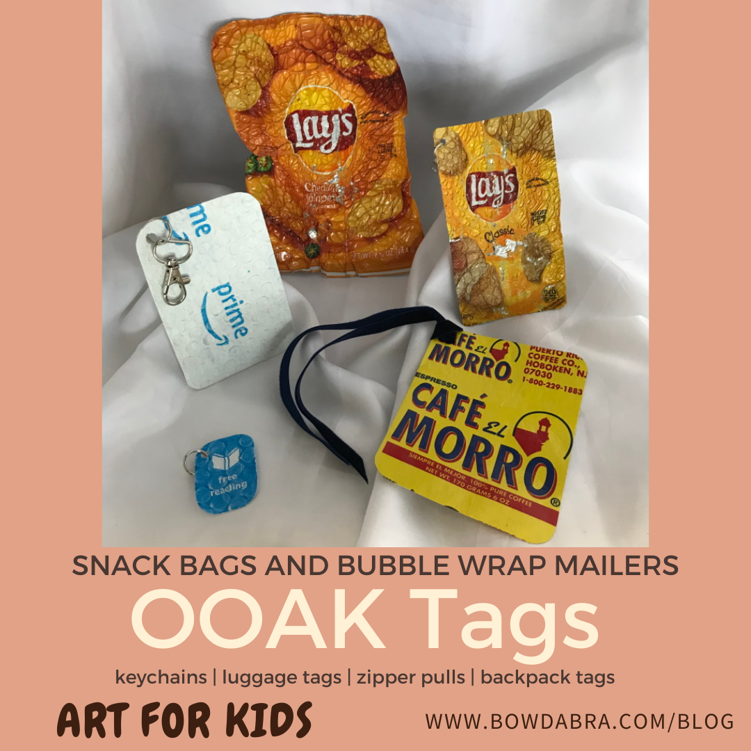 OOAK Tags from Snack Bags and Bubble Wrap Mailers (Instagram)