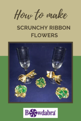 scrunchy ribbon flowers