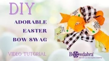 Easter bunny bow swag