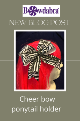 cheer bow ponytail holder