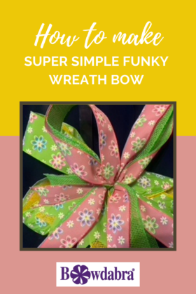 funky wreath bow