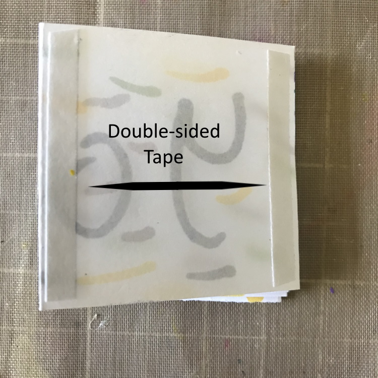 Add Double Sided Tape to Fan Folded Strip