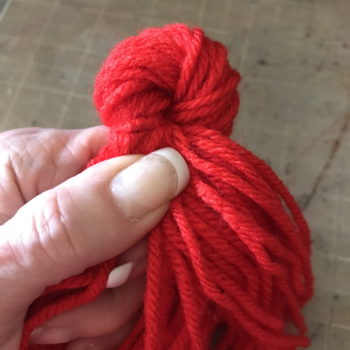 Maintain Twist--Fold Yarns in Half--Tie