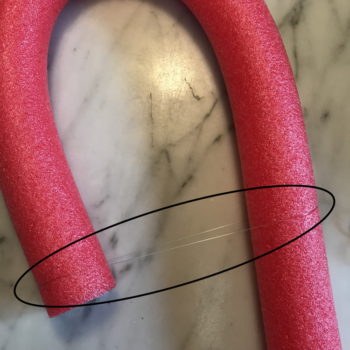 Secure Candy Cane Curve with Fishing Line