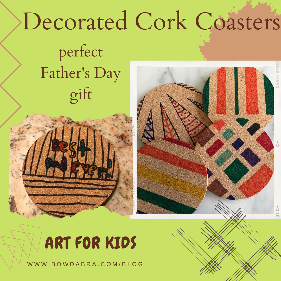Decorated Cork Coasters (Instagram)