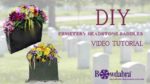 Video how-to  super easy floral cemetery headstone saddle for under $20 with Bowdabra