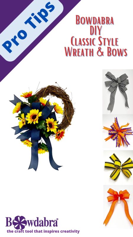 DIY Sunflower Wreath And Bows 