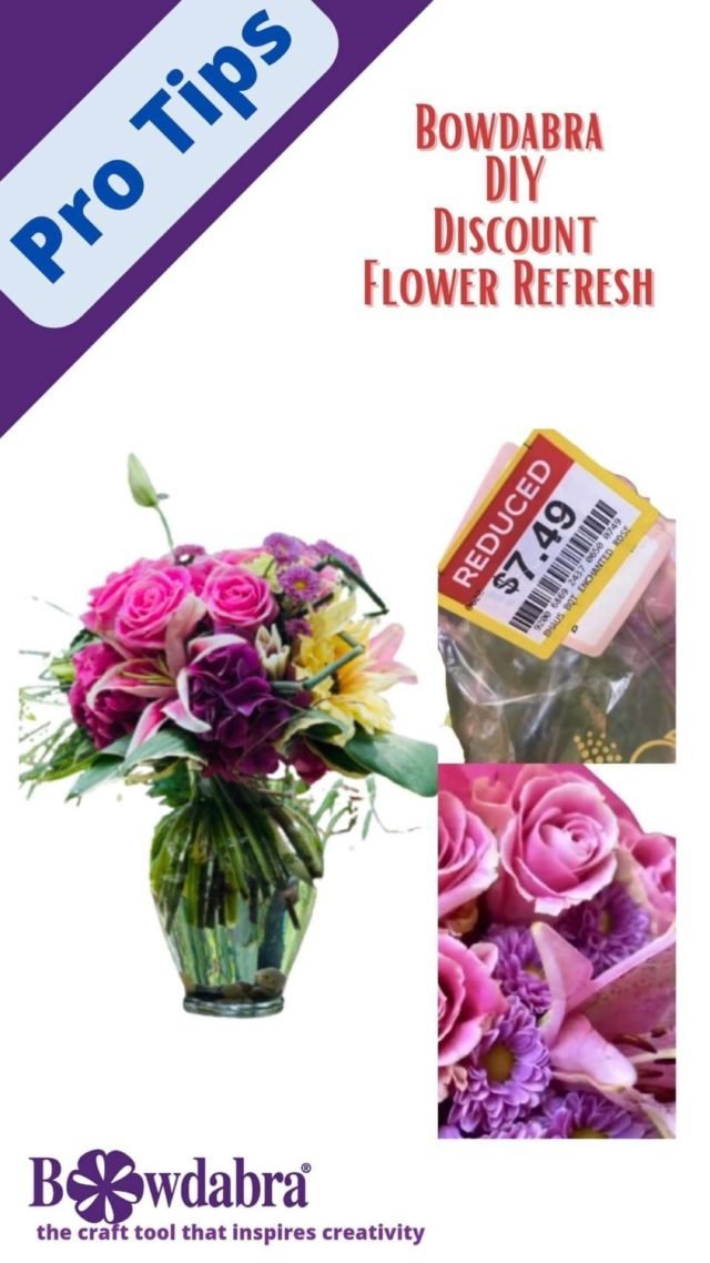 How to easily refresh discounted fresh flowers from the grocery store