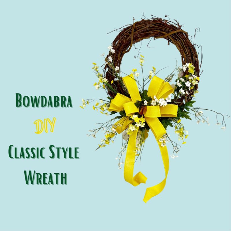DIY Floral Bow Wreath