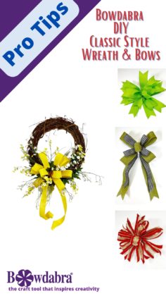 DIY Yellow Floral Wreath And Bows
