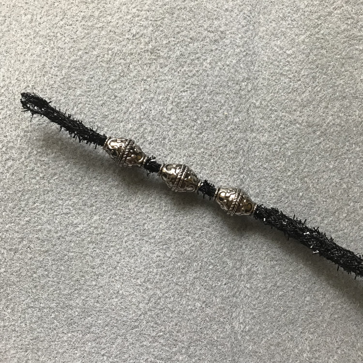 Thread Focal Beads on Mesh Ribbon