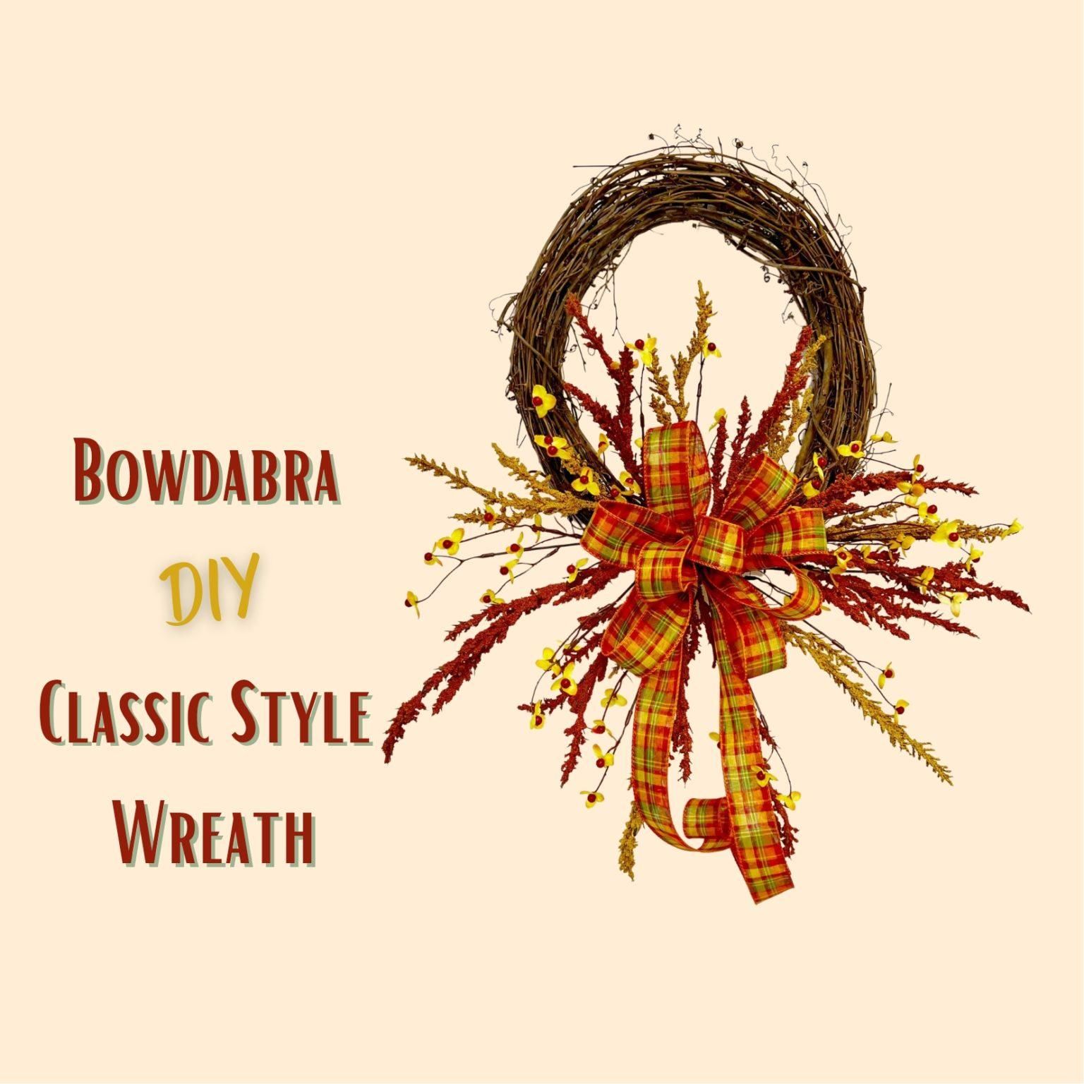 4 DIY fall and Christmas Bows and Wreaths Designs